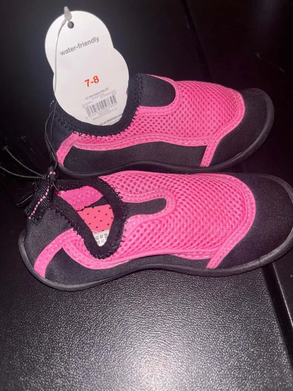 Pink and Black kids water shoes